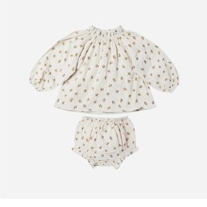 Rylee and Cru Quincy blouse and bloomer set in olive branch
